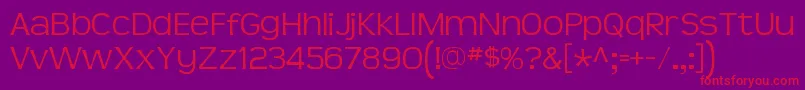 TeenlightRegular Font – Red Fonts on Purple Background