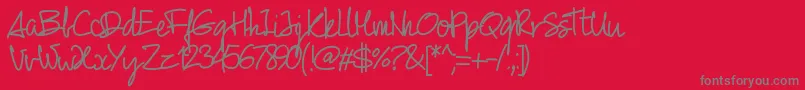 fuente Pw01script – Fuentes Grises Sobre Fondo Rojo