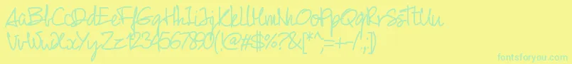 En savoir plus sur la police Pw01script Police Pw01script – polices vertes sur fond jaune