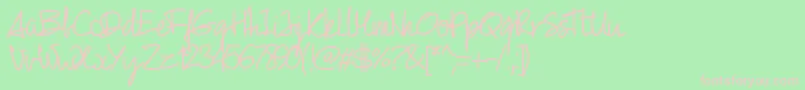 Шрифт Pw01script – розовые шрифты на зелёном фоне