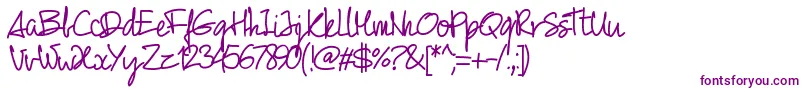 Pw01script-fontti – violetit fontit