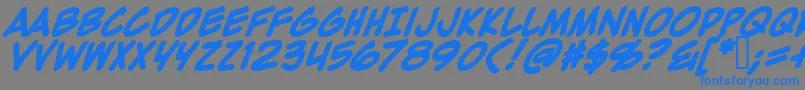 ZapRaygunV2.0Bold-Schriftart – Blaue Schriften auf grauem Hintergrund