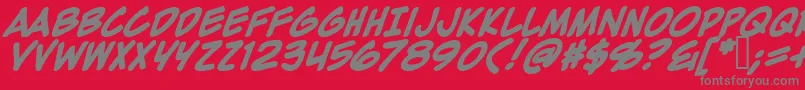 ZapRaygunV2.0Bold Font – Gray Fonts on Red Background