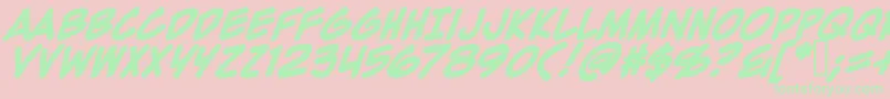 ZapRaygunV2.0Bold-Schriftart – Grüne Schriften auf rosa Hintergrund