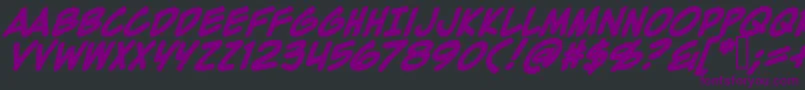 Шрифт ZapRaygunV2.0Bold – фиолетовые шрифты на чёрном фоне