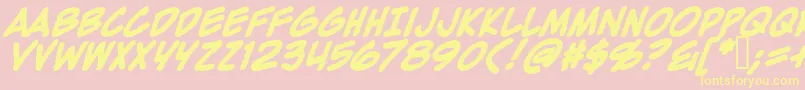 ZapRaygunV2.0Bold Font – Yellow Fonts on Pink Background
