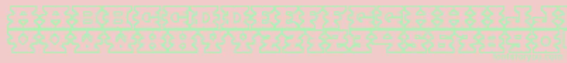 Montezuma Font – Green Fonts on Pink Background