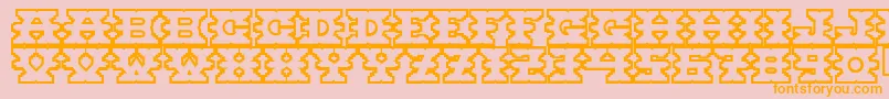Montezuma Font – Orange Fonts on Pink Background