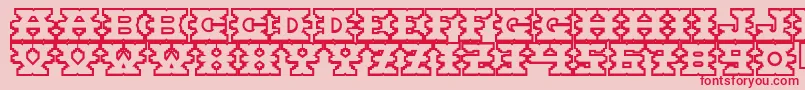 Montezuma Font – Red Fonts on Pink Background