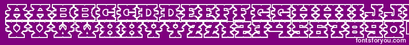 Montezuma Font – White Fonts on Purple Background