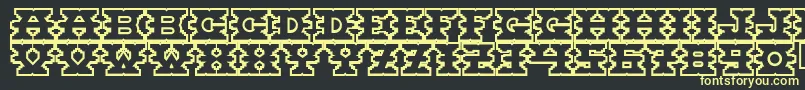 Montezuma Font – Yellow Fonts on Black Background