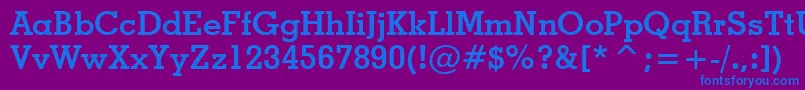 GeometricSlabserif703BoldBt Font – Blue Fonts on Purple Background