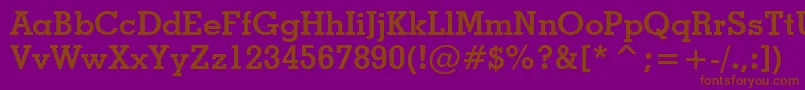 GeometricSlabserif703BoldBt Font – Brown Fonts on Purple Background