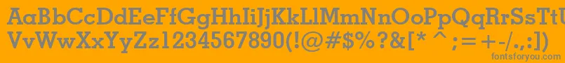 GeometricSlabserif703BoldBt Font – Gray Fonts on Orange Background
