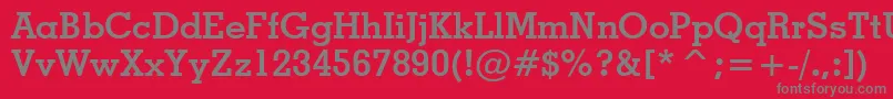 フォントGeometricSlabserif703BoldBt – 赤い背景に灰色の文字