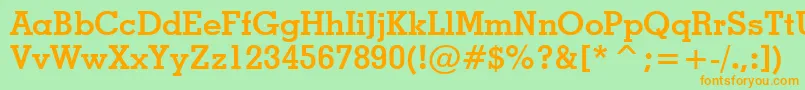 GeometricSlabserif703BoldBt Font – Orange Fonts on Green Background
