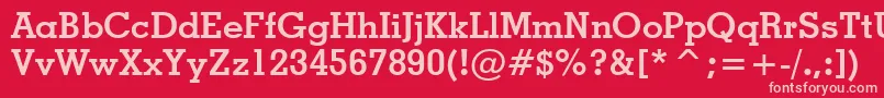 GeometricSlabserif703BoldBt Font – Pink Fonts on Red Background