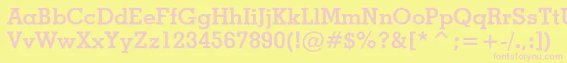 GeometricSlabserif703BoldBt Font – Pink Fonts on Yellow Background
