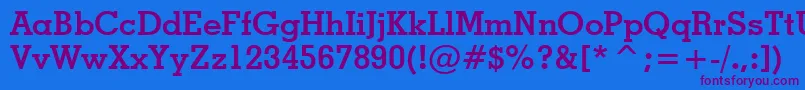 GeometricSlabserif703BoldBt Font – Purple Fonts on Blue Background