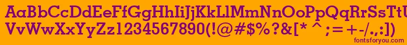 GeometricSlabserif703BoldBt Font – Purple Fonts on Orange Background