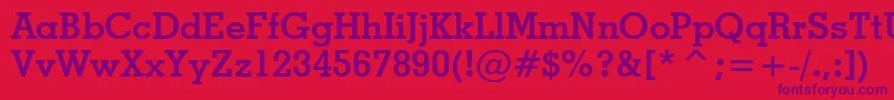 GeometricSlabserif703BoldBt Font – Purple Fonts on Red Background