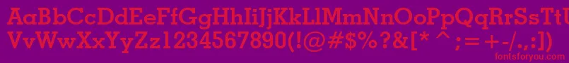 GeometricSlabserif703BoldBt Font – Red Fonts on Purple Background