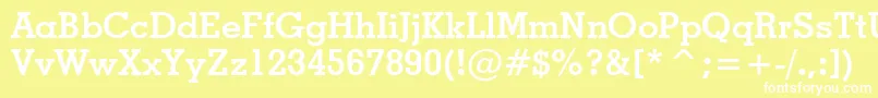 GeometricSlabserif703BoldBt Font – White Fonts on Yellow Background