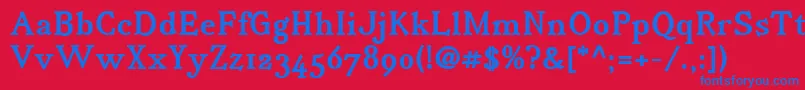 IrianisadfstdBold.ttc Font – Blue Fonts on Red Background