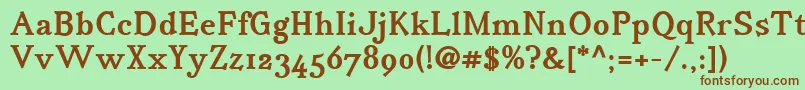 IrianisadfstdBold.ttc Font – Brown Fonts on Green Background