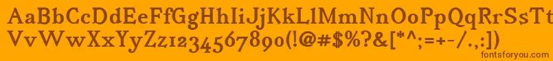 IrianisadfstdBold.ttc Font – Brown Fonts on Orange Background