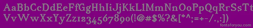IrianisadfstdBold.ttc Font – Gray Fonts on Purple Background
