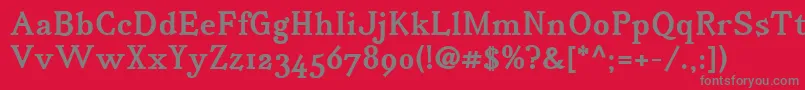 IrianisadfstdBold.ttc Font – Gray Fonts on Red Background