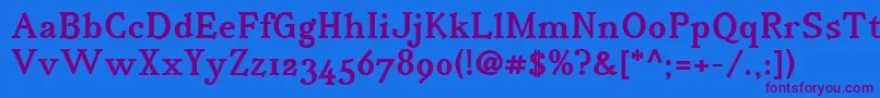 IrianisadfstdBold.ttc Font – Purple Fonts on Blue Background