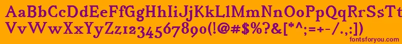 IrianisadfstdBold.ttc Font – Purple Fonts on Orange Background