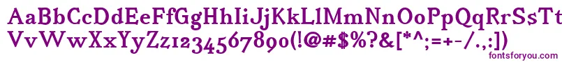 IrianisadfstdBold.ttc Font – Purple Fonts on White Background