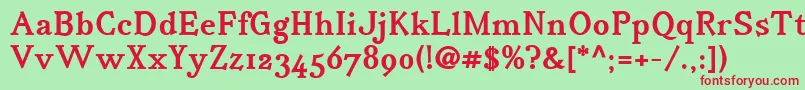 IrianisadfstdBold.ttc Font – Red Fonts on Green Background