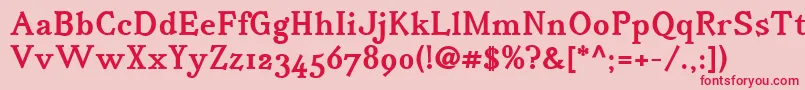 IrianisadfstdBold.ttc Font – Red Fonts on Pink Background