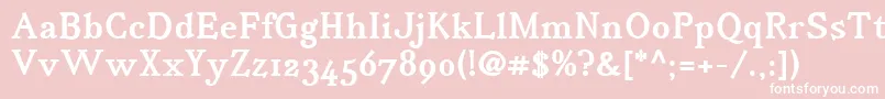 IrianisadfstdBold.ttc Font – White Fonts on Pink Background