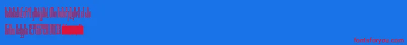 Valdero Font – Red Fonts on Blue Background