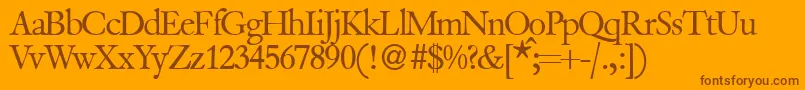 VanlobookdbNormal Font – Brown Fonts on Orange Background