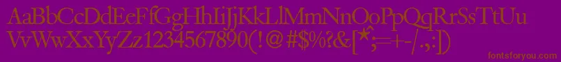 VanlobookdbNormal Font – Brown Fonts on Purple Background