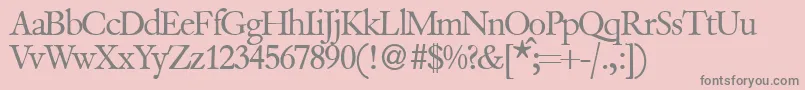 VanlobookdbNormal Font – Gray Fonts on Pink Background