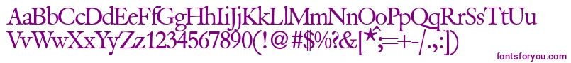 VanlobookdbNormal Font – Purple Fonts on White Background