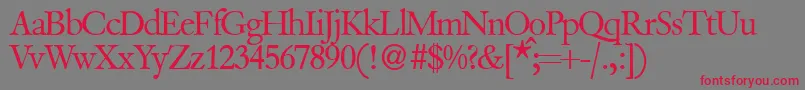 VanlobookdbNormal Font – Red Fonts on Gray Background