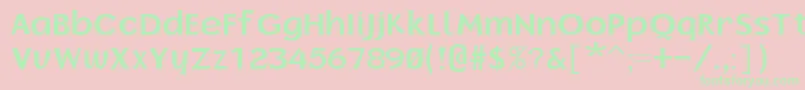 Wonton2 Font – Green Fonts on Pink Background