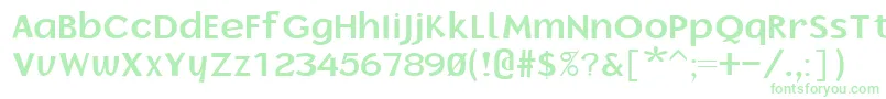 Wonton2 Font – Green Fonts on White Background