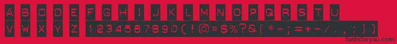 PunchLabel Font – Black Fonts on Red Background