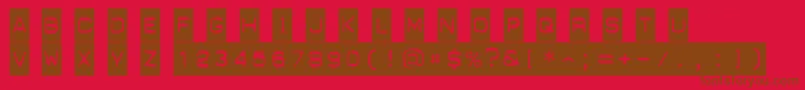 PunchLabel Font – Brown Fonts on Red Background