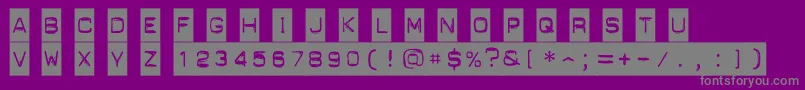 PunchLabel Font – Gray Fonts on Purple Background
