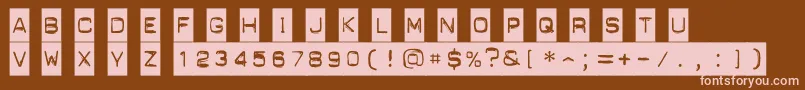 PunchLabel Font – Pink Fonts on Brown Background